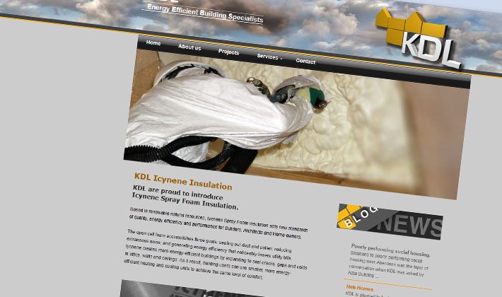 Kdl ‘s new website by webcompany graphic designers Inverness